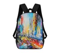 sinyumoney Abstract Cityscape 6 Mochila Escolar, Mochila Para Portátil, Mochila Unisex Informal Para La Escuela/trabajo/viajes 17inch