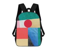 sinyumoney Abstract Collage 02 Mochila Escolar Infantil Impresa En 3D 17inch Mochilas Escolares Para Niños, Estilo Casual Y Moderno, Mochilas De Viaje De Alta Capacidad