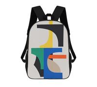 sinyumoney Abstract Collage 2 Mochila Escolar Para Niños Con Impresión 3D, Mochila Moderna Para Niños Y Niñas, Mochila Informal Para Estudiantes. 17inch