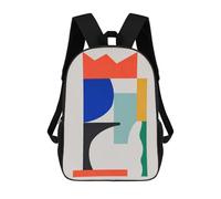 sinyumoney Abstract Collage 9 Mochilas De Moda Impresas En 3D 17inch Mochila Escolar Informal Para Niños De Primaria Y Secundaria