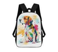 sinyumoney Abstract Colorful Beagle Mochila Escolar De 17 Pulgadas Para Adolescentes, Con Estampado 3D, Ajustable Y Con Bolsillos, Ideal Para Niños, Niñas Y Estudiantes.