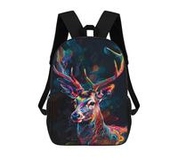 sinyumoney Abstract Deer Mochila Infantil Escolar Para Niños Con Estampado 3D De Dibujos Animados, Mochila Escolar Para Estudiantes, Mochila Para Portátil Para Niños Y Niñas 17inch