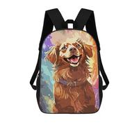 sinyumoney Abstract Dog Mochila Escolar Infantil De 17 Pulgadas, Mochila Escolar Impresa En 3D Para Niños De Primaria Y Secundaria