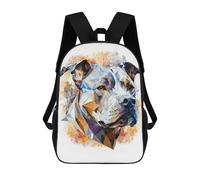 sinyumoney Abstract Dog Pitbull Pet Mochila Escolar, Secundaria, Preparatoria, Universidad, Mochila De Viaje Para El Campus, Viajes Al Aire Libre, Deportes 17inch