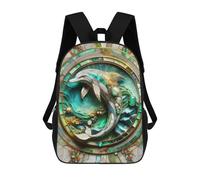 sinyumoney Abstract Dolphin Kintsugi Mochilas Impresas En 3D Para Niños, Mochila Escolar, Mochila Informal Para Exteriores, Mochila Informal De Moda Para Niños, Lindas Bolsas De Viaje 17inch