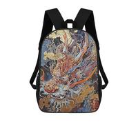 sinyumoney Abstract Dragon Chinese Mochila Escolar Grande, Ligera E Informal: Perfecta Para Viajes, Trabajo Y Uso Diario 17inch