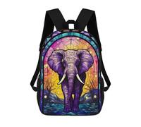 sinyumoney Abstract Elephant Stained Mochilas Para Niños Y Estudiantes, Mochilas Escolares Impresas En 3D, Mochilas Para Estudiantes De Primaria Y Secundaria Para Niños Y Niñas 17inch