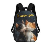 sinyumoney Abstract Ethereal Whiskers Mochila Escolar Infantil Impreso 3D Para Niños, Mochilas de Viaje, Librerías, Mochilas Escolares, Kitty Love, 17"