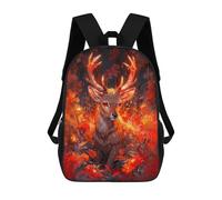 sinyumoney Abstract Ethereal Whiskers Mochila Escolar Infantil Impreso 3D Para Niños, Mochilas de Viaje, Librerías, Mochilas Escolares, The Curious Deer, 17"