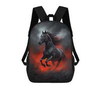 sinyumoney Abstract Ethereal Whiskers Mochila Escolar Infantil Impreso 3D Para Niños, Mochilas de Viaje, Librerías, Mochilas Escolares, Black Stallion, 17"