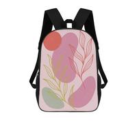 sinyumoney Abstract Floral Art with Geometric Shapes Mochila Escolar Infantil Impresa En 3D Para Niños, Mochilas De Viaje, Bolsas Para Libros Para Niños Estudiantes De Primaria 17inch