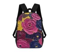 sinyumoney Abstract Floral Painting Mochila Escolar Mochilas Escolares Para Niñas Y Niños Mochila Con Bolsillo Mochila Escolar De Moda Para Niños 17inch