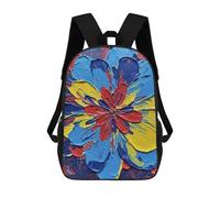sinyumoney Abstract Floral Painting with Bold Colors Mochilas Para Niños Mochila Escolar Mochila Escolar Impresa En 3D Para Niños Estudiantes De Primaria Y Secundaria 17inch