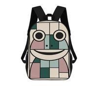 sinyumoney Abstract Frog Art 17inch Mochila Escolar Impresa En 3D Para Niños, Mochila Escolar Informal De Moda, Mochilas De Viaje Para Niños Y Estudiantes.