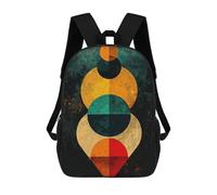 sinyumoney Abstract Geometric Art Mochila Escolar Mochilas Escolares Para Niñas Y Niños Mochila Con Bolsillo Mochila Escolar De Moda Para Niños 17inch