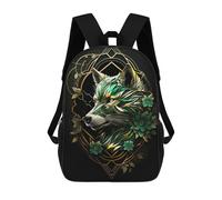 sinyumoney Abstract Geometric Wolf Mochila Escolar Para Niños, Mochila Escolar De Gran Capacidad Para Niños, Mochila Escolar 3D, Regalos Para Niños 17inch