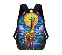 sinyumoney Abstract Giraffe Colorful Mochila Escolar Infantil Impresa En 3D, Mochila Informal De Moda Para Niños, Mochila De Viaje De Alta Capacidad Para Libros Para Niños 17inch