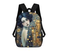 sinyumoney Abstract Gold Allure Woman Mochila Infantil Escolar Para Niños Con Estampado 3D De Dibujos Animados, Mochila Escolar Para Estudiantes, Mochila Para Portátil Para Niños Y Niñas 17inch