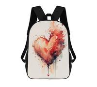 sinyumoney Abstract Heart Watercolor Art Mochila Infantil, Mochila Escolar Infantil, Mochilas Escolares Impresas En 3D Para Niños Y Estudiantes Adolescentes 17inch