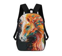 sinyumoney Abstract Horse Painting Mochila Escolar Infantil Impresa En 3D Para Niños, Mochilas De Viaje, Bolsas Para Libros Para Niños Estudiantes De Primaria 17inch