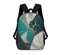 sinyumoney Abstract Jade Kintsugi Mochilas Para Niños Mochila Escolar Mochila Escolar Impresa En 3D Para Niños Estudiantes De Primaria Y Secundaria 17inch