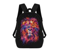 sinyumoney Abstract King Lion Mochilas Informales Para Niños, Mochila Escolar Para Adolescentes, Niñas Y Niños, Mochilas Para Libros 17inch