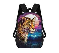 sinyumoney Abstract Leopard Night Moo Mochilas Impresas En 3D Para Niños, Mochila Escolar, Mochila Informal Para Exteriores, Mochila Informal De Moda Para Niños, Lindas Bolsas De Viaje 17inch
