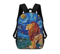 sinyumoney Abstract Lion Art Mochila Escolar Impresa En 3D Mochilas Informales Para Niños Mochila Escolar Impresa En 3D Para Niños De Primaria Y Secundaria 17inch