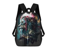 sinyumoney Abstract Lion Portrait Artwork Mochilas Para Niños, Mochilas Escolares Personalizadas En 3D Para Niños Y Niñas, Mochilas Escolares Grandes, Mochilas Informales Para El Día A Día 17inch