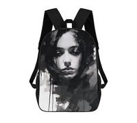 sinyumoney Abstract Monochrome Portrait -1 Mochilas Escolares Para Niños Y Niñas, Mochilas Deportivas Informales Para Primaria, Mochilas De Gran Capacidad Para Libros 17inch
