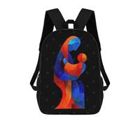 sinyumoney Abstract Mother And Child Illustration Mochila Infantil De Moda Divertida Mochila Escolar Para Niños Y Adolescentes Con Impresión 3D Para Niños 17inch