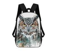 sinyumoney Abstract Paint Owl Mochila Ligera Informal Para El Día A Día, Mochila Escolar Para Hombres/mujeres 17inch