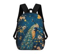 sinyumoney Abstract Peacock Kintsugi Mochila Escolar Infantil Impresa En 3D Para Niños, Mochila De Viaje De Alta Capacidad, Bolsas Para Libros, Mochila Escolar Infantil 17inch