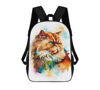 sinyumoney Abstract Persian Cat Art Mochila Escolar, Bolso De Negocios, Bolso Para Portátil Resistente Para Niños/niñas/adolescentes 17inch