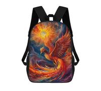 sinyumoney Abstract Phoenix Mochila Escolar Infantil De 17 Pulgadas, Impresa En 3D, Estilo Casual, Para Niños, Ideal Para Viajes, Como Mochila Escolar O Para Llevar Libros.