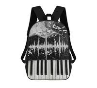 sinyumoney Abstract Piano Keys Black And White Mochilas Infantiles Mochila Escolar Mochila Impresa En 3D Para Niños Mochilas De Viaje Bolsas Para Libros Mochila Escolar Para Niños 17inch