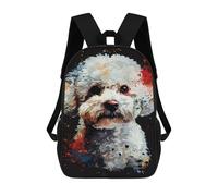 sinyumoney Abstract Poodle Art Print Mochila Infantil De 17 Pulgadas, Mochila Escolar Con Estampado 3D De Dibujos Animados Para Niños Y Adolescentes.