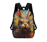sinyumoney Abstract Rabbit Portrait Mochila Infantil, Mochila Escolar De Gran Capacidad Para Estudiantes, Mochila Para Libros, Mochila Para Niños, Niñas, Adultos Y Adolescentes 17inch
