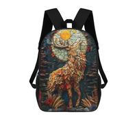 sinyumoney Abstract Raising Deer Mochila Escolar Infantil Impresa En 3D Para Niños, Mochilas De Viaje De Alta Capacidad, Bolsas Para Libros, Mochila Escolar Infantil 17inch