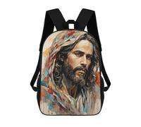 sinyumoney Abstract Savior Portrait Mochila Escolar Infantil De Moda Informal Mochilas Infantiles Impresas En 3D Mochila Grande Para Niño 17inch