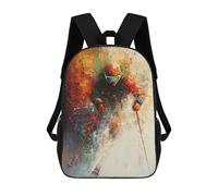 sinyumoney Abstract Skier Art - Winter Sports Action Mochila Escolar Impresa En 3D Mochilas Informales Para Niños Mochila Escolar Impresa En 3D Para Niños De Primaria Y Secundaria 17inch