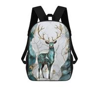 sinyumoney Abstract Stag Kintsugi Art Mochila Infantil Para Niñas, Mochila Escolar 3D, Mochila Para Niños Pequeños, Mochila Informal De Día, Mochila Escolar De Moda 17inch