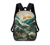 sinyumoney Abstract Sunset Cranes Mochila Escolar Infantil Impresa En 3D, Mochila Informal De Moda Para Niños, Mochila De Viaje De Alta Capacidad Para Libros Para Niños 17inch