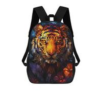 sinyumoney Abstract Tiger Mochilas Impresas En 3D 17inch Mochila Escolar Infantil Para Exteriores, Mochila Informal De Día, Bolsas De Viaje Informales Para Estudiantes De Secundaria