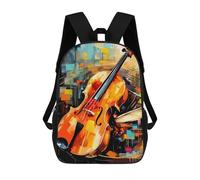 sinyumoney Abstract Violin And Drums Painting Mochilas Mochilas Infantiles Mochila Escolar Mochila Escolar Infantil Impresa En 3D Mochilas De Viaje De Moda Para Niños De Primaria Y Secundaria 17inch