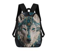 sinyumoney Abstract Wolf Kintsugi Art Mochilas Impresas En 3D 17inch Mochila Escolar Infantil Para Exteriores, Mochila Informal De Día, Bolsas De Viaje Informales Para Estudiantes De Secundaria