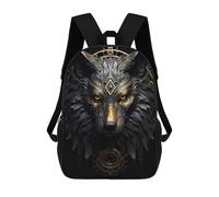 sinyumoney Abstract Wolve Head Wolf Mochila Escolar, De Negocios, Para Portátil, Unisex, Informal, Para Niñas, Niños Y Adolescentes 17inch
