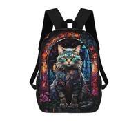 sinyumoney Abyssinian Cat Abstract Mochila, Mochila Escolar Impresa En 3D, Bolsa Para El Almuerzo Escolar, Mochila De Viaje, Mochila Para Amigos, Mochila Escolar Para Niñas Y Niños 17inch