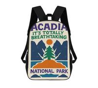 sinyumoney Acadia National Park Poster Mochila Escolar Grande Resistente Al Agua Para Portátil Para Niños/niñas/adolescentes 17inch