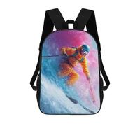 sinyumoney Action-Packed Ski Adventure -2 Mochila Escolar Resistente Al Agua Para Ordenador Portátil Para La Escuela/trabajo/viajes 17inch